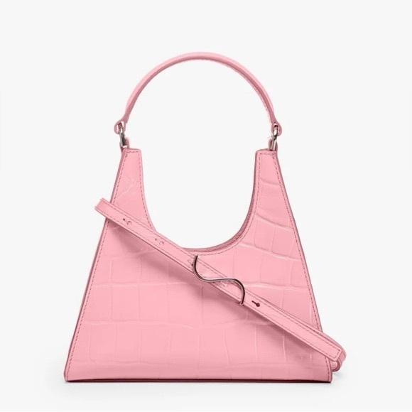STAUD Handbags - STAUD Mini Croc Embossed Leather Hobo Bag